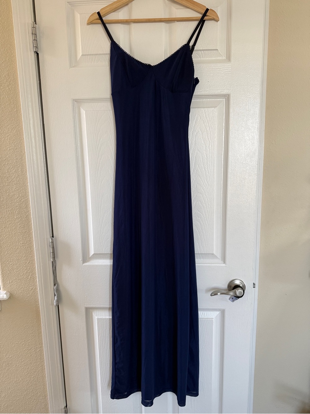 Source Unknown Navy Blue Spaghetti Strap Maxi Dress